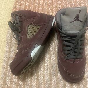 Jordan 5 Retro Burgundy/Grey Boy’s Sneakers